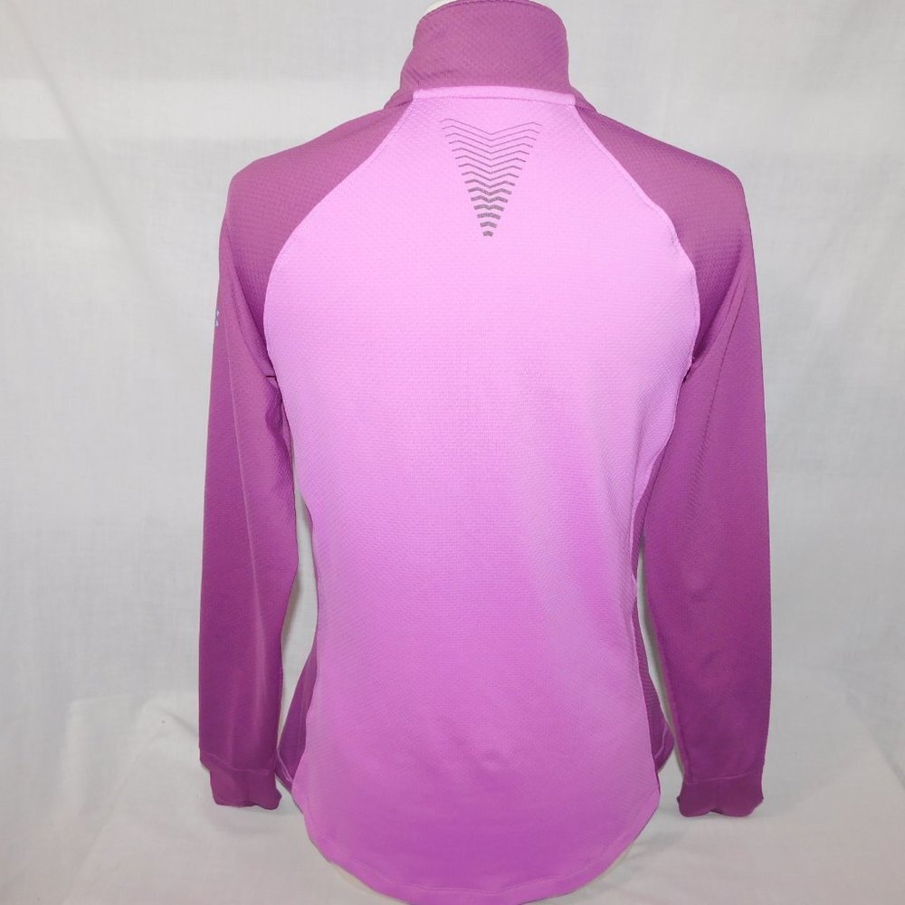 Under Armour fitted Coldgear Reactor 1/4 Zip Pullover LS running shirt Womens L - Picture 8 of 10